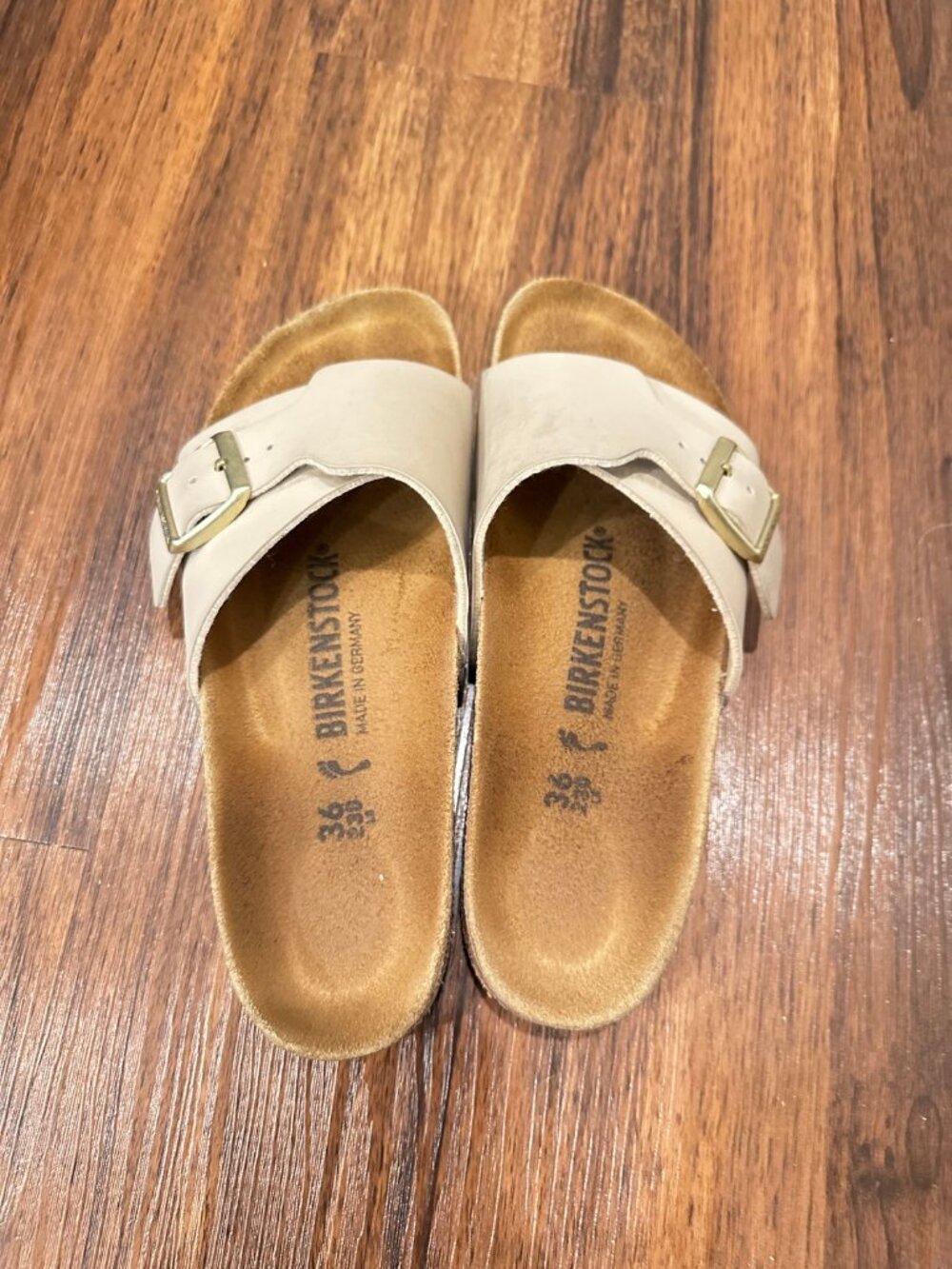 Birkenstock Arizona Sandals Beige Womens Size 36